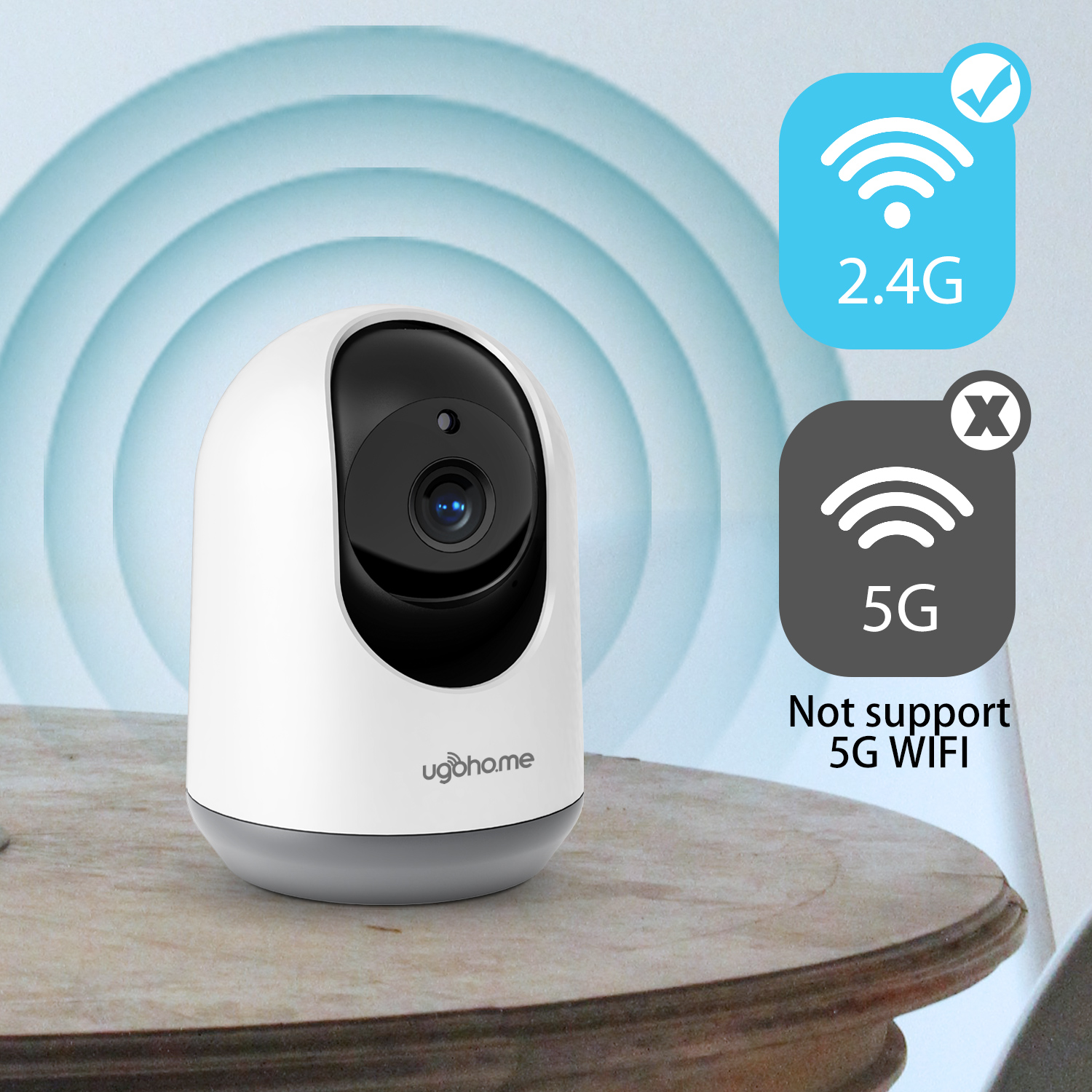 ugoho.me2K QHD Home Security Camera Pan/Tilt/ Zoom