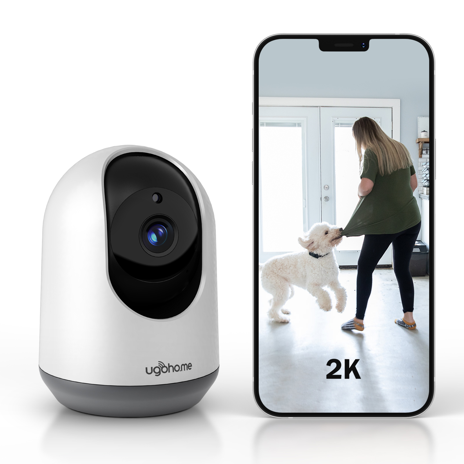 ugoho.me2K QHD Home Security Camera Pan/Tilt/ Zoom